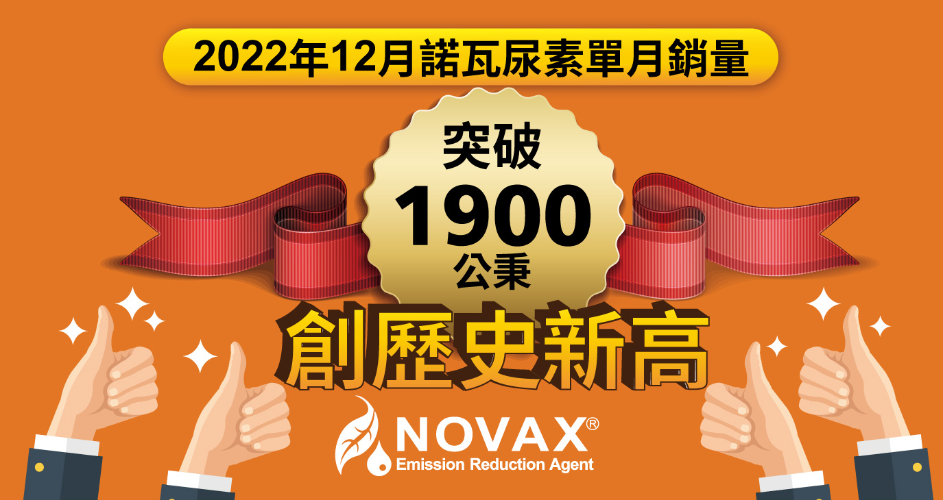 New Record High in Single-Month Sales! NOVAX AdBlue® Sales Exceeds 1,900 Kiloliters